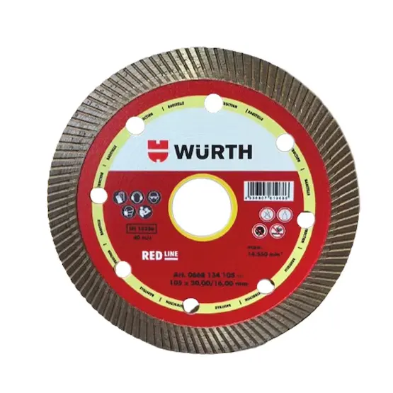 ใบเพชรตัดคอนกรีต เทอร์โบ RED LINE D105มล WURTH
