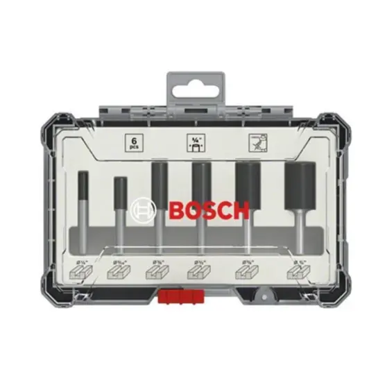 ชุดดอกเร้าเตอร์ 6 ชิ้น 1/4 นิ้ว รุ่น 2607017467 BOSCH