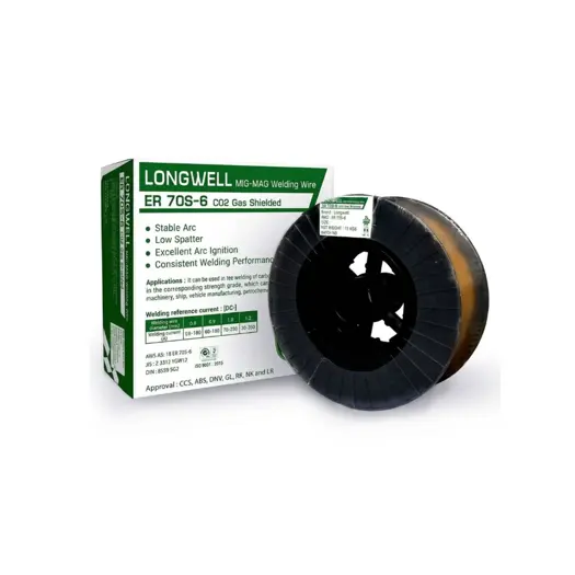 ลวดเชื่อม Co2 เหล็ก ER70S-6 0.8มม. (5Kgs./Roll) LONGWELL