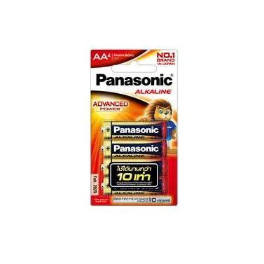 ถ่านอัลคาไลน์ AA 4 ก้อน (12/กล่อง) LR6T/4B PANASONIC