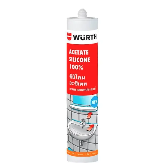 ซิลิโคน Acetic Plus 280 มล. สีขาว WURTH