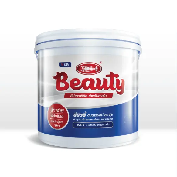 สีน้ำ ภายใน (18ลิตร) สีขาว BEAUTY URAI