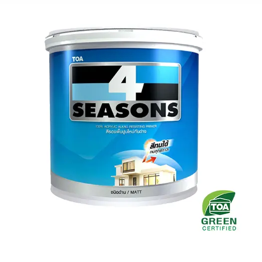 สีรองพื้นปูนใหม่กันด่าง 4 SEASONS #A1111 (9ลิตร) TOA