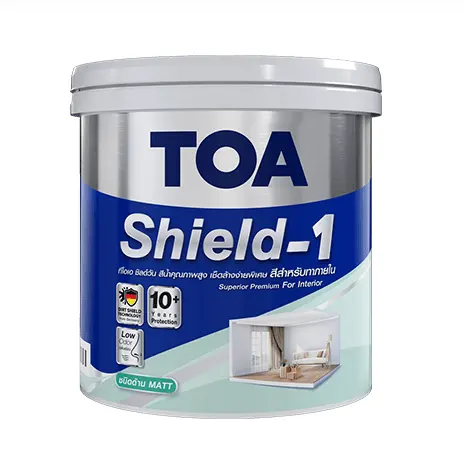 สีน้ำภายใน ด้าน SHIELD 1 NANO เบส D (2.5กล.) TOA