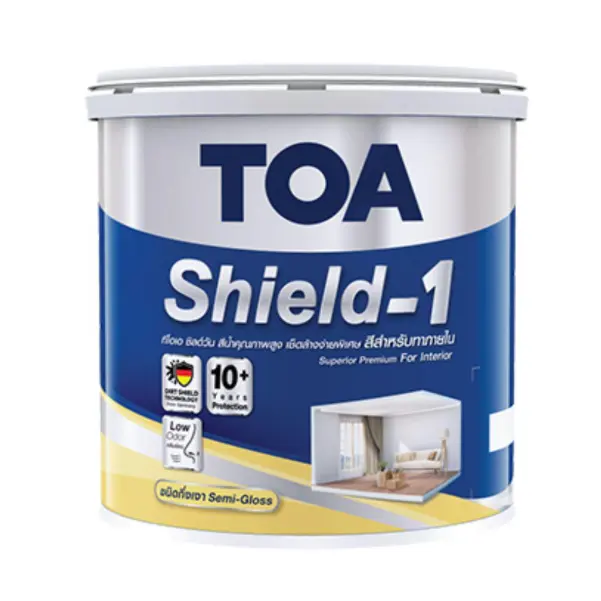 สีน้ำภายใน กึ่งเงา SHIELD 1 NANO เบส C (1กล.) TOA