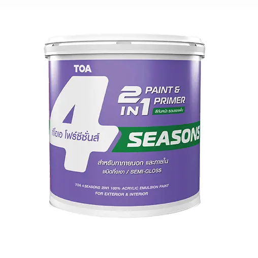 สีน้ำภายนอก กึ่งเงา 4 SEASONS 2IN1 เบส C (2.5กล.) TOA