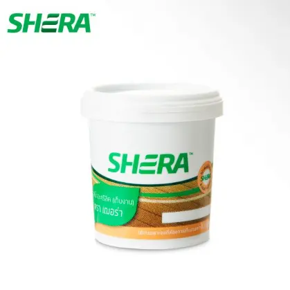 สีทาไม้เฌอร่า (0.5ลิตร) สีเทาโมเดิร์น SHERA