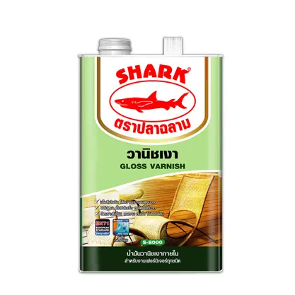 น้ำมันวานิช เงา ภายใน ฉลาม S-8000 (1กล.) TOA