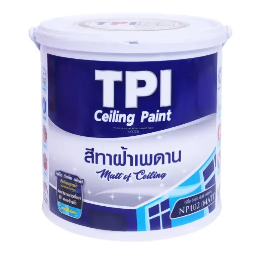 สีน้ำทาฝ้าเพดาน NP102 (1กล.) สีขาว TPI