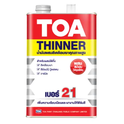 ทินเนอร์ผสมวานิช/ย้อมไม้ #21 (1/4กล.) TOA