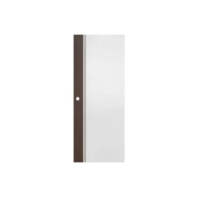 ประตู UPVC 80 x 200 ซม. 3.5 ซม. ED2 สี Brunette-Whi ECO-DOOR