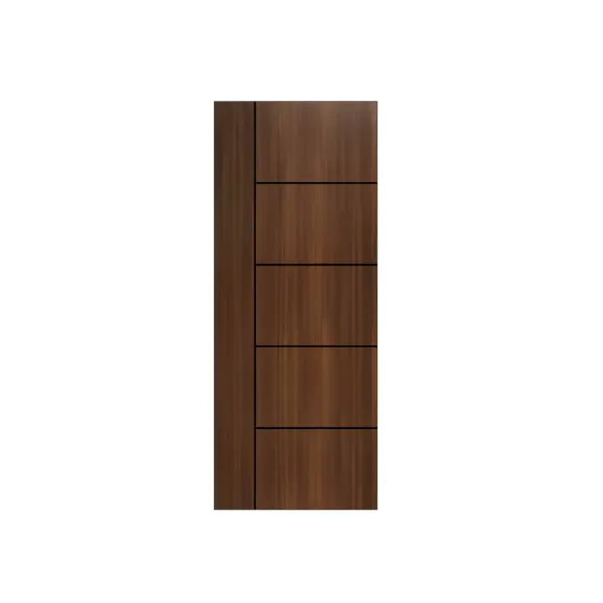 ประตู IDOOR S6 ลาย 06 80 x 200 ซม. IP6648 Walnut LEOWOOD