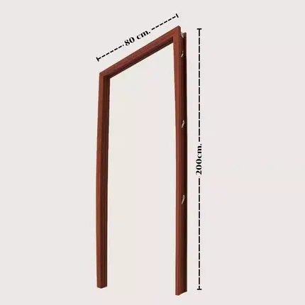 ชุดวงกบประตู PVC 80 x 200 ซม. PVC-06 ลามินเนท สีเชอร์รี่ SPC
