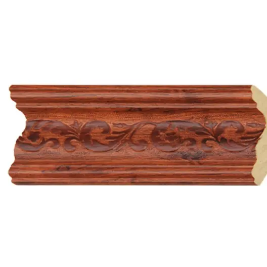 ไม้บัวบน 2.6 x 3 ม.(24/กล่อง) BB014-02 สีไม้มะค่า YES-MOULDING