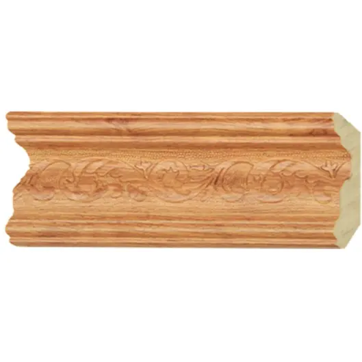 ไม้บัวบน 2.6 x 3 ม.(24/กล่อง) BB014-04 สีไม้สักอ่อน YES-MOULDING