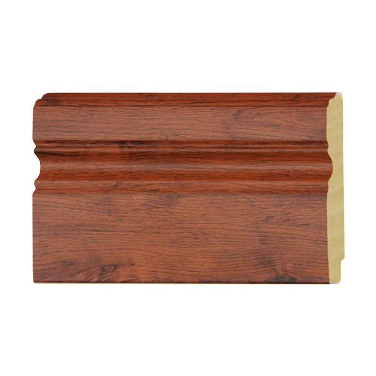 ไม้บัวล่าง 4 x 3 ม. (22/กล่อง) BL002-02 สีไม้มะค่า YES-MOULDING
