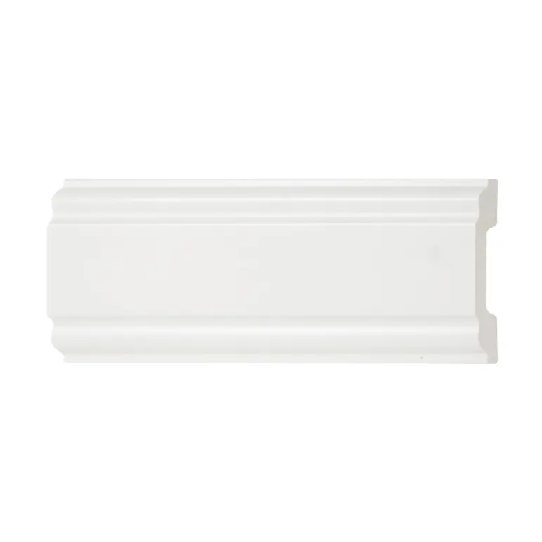 ไม้มอบ (บัวกลาง) 2.9 x 3 ม. (32/กล่อง) BG004-06 สีขาว YES-MOULDING