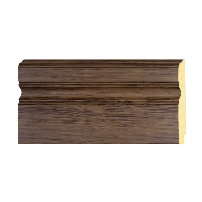ไม้บัวล่าง 4 x 3 ม. (22/กล่อง) BL002-14 ไม้สักลายดำ YES-MOULDING