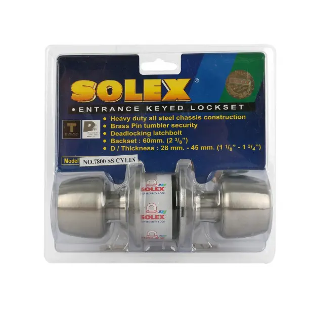 ลูกบิดประตู (แผง) รุ่น 7800 SS CYLIN SOLEX