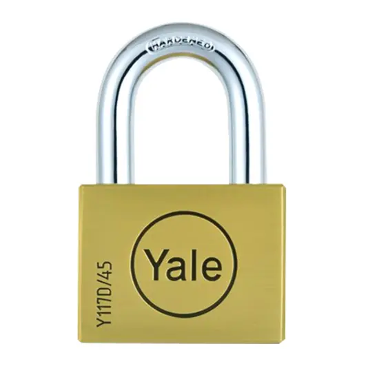 กุญแจคล้อง ห่วงสั้น 45มม. BD45 ทองเหลืองแท้ YALE