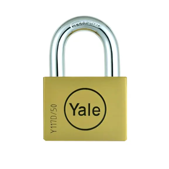 กุญแจคล้อง ห่วงสั้น 50 มม. BD50 ทองเหลืองแท้ YALE