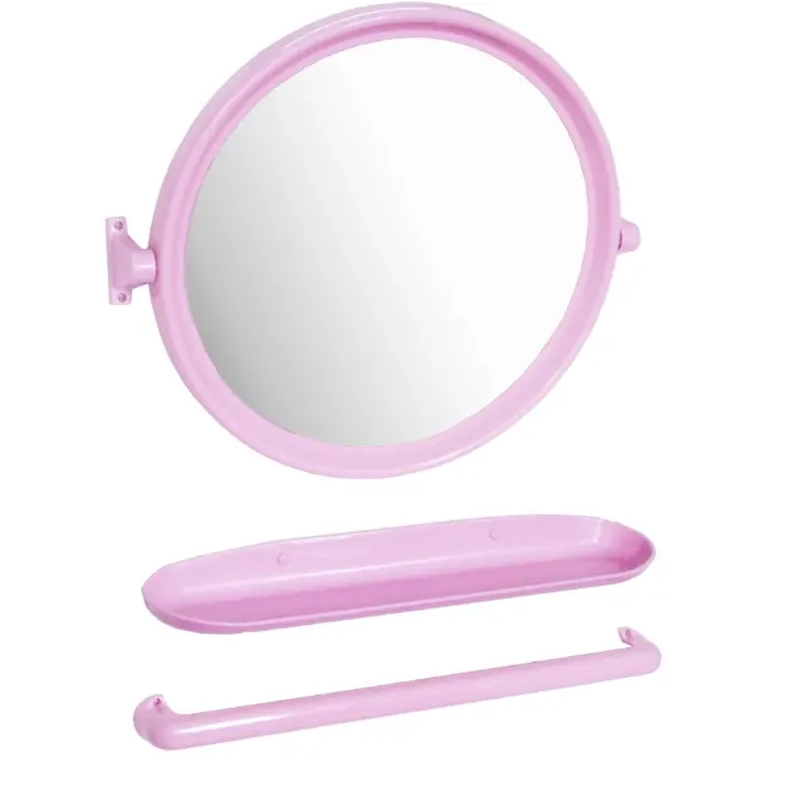กระจกกลม 3 ชิ้น SM303P สีชมพู SIMILAN