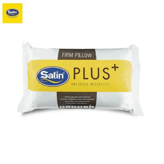 หมอนหนุน ใย Polyester สีขาว SATIN PLUS