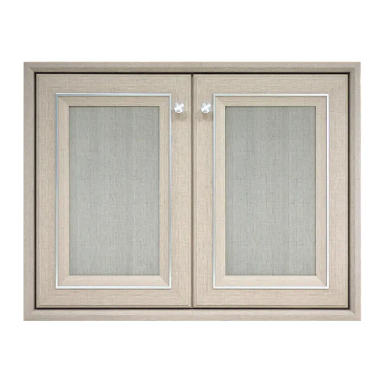 บานซิงค์คู่ 85.5 x 65.5 x 10 ซม. CD8060-31 สีแฟบริคบราวน์ YES MOULDING