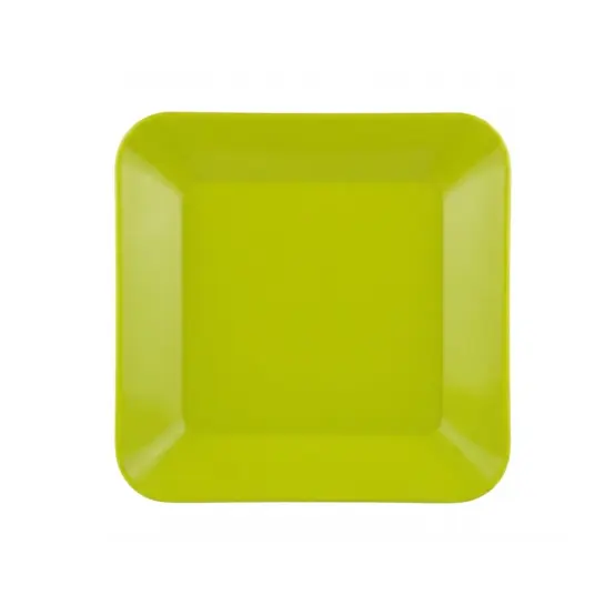 จานสี่เหลี่ยม 8 นิ้ว P6056-8 สีเขียว Melamine