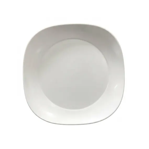 จานเหลี่ยม มุมมน 10 นิ้ว P6022 สีขาว Melamine