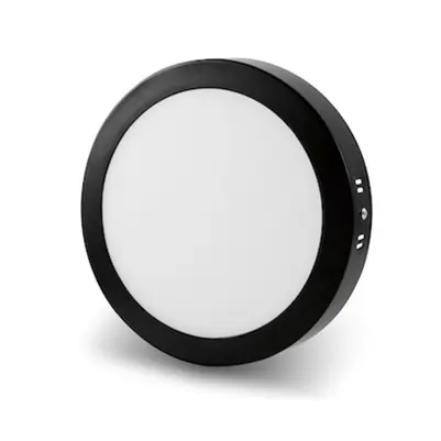 โคมพาแนลทรงกลม แบบติดลอย 18W ขอบสีดำ เดย์ไลท์ VLIGHT