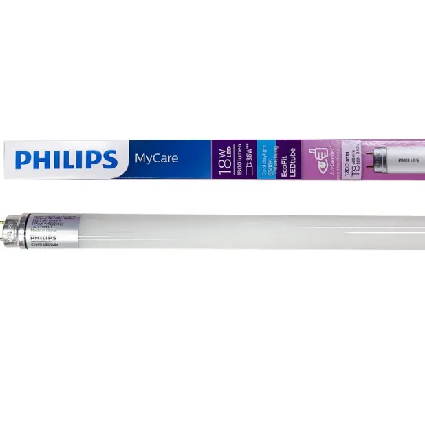 หลอดแอลอีดีทิวบ์ T8 6500K 18W รุ่น EcoFit PHILIPS