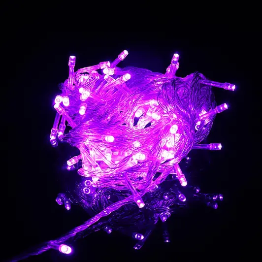 ไฟหยดน้ำ LED กระพริบ 100 หัว 8 ม. สีม่วง TNT