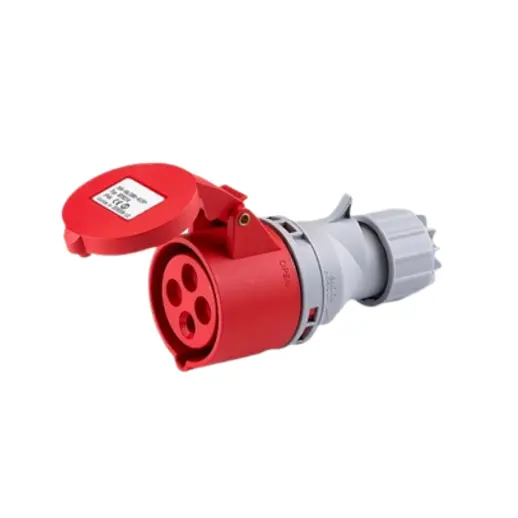 ปลั๊กเพาเวอร์ ตัวเมีย กลางทาง 3P+E 380V 16A HT-214