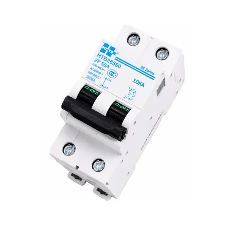 คอนซูเมอร์เซอร์กิตเบรคเกอร์เมน เบรคเกอร์ 2 สาย 10kA 50A HI-TEK