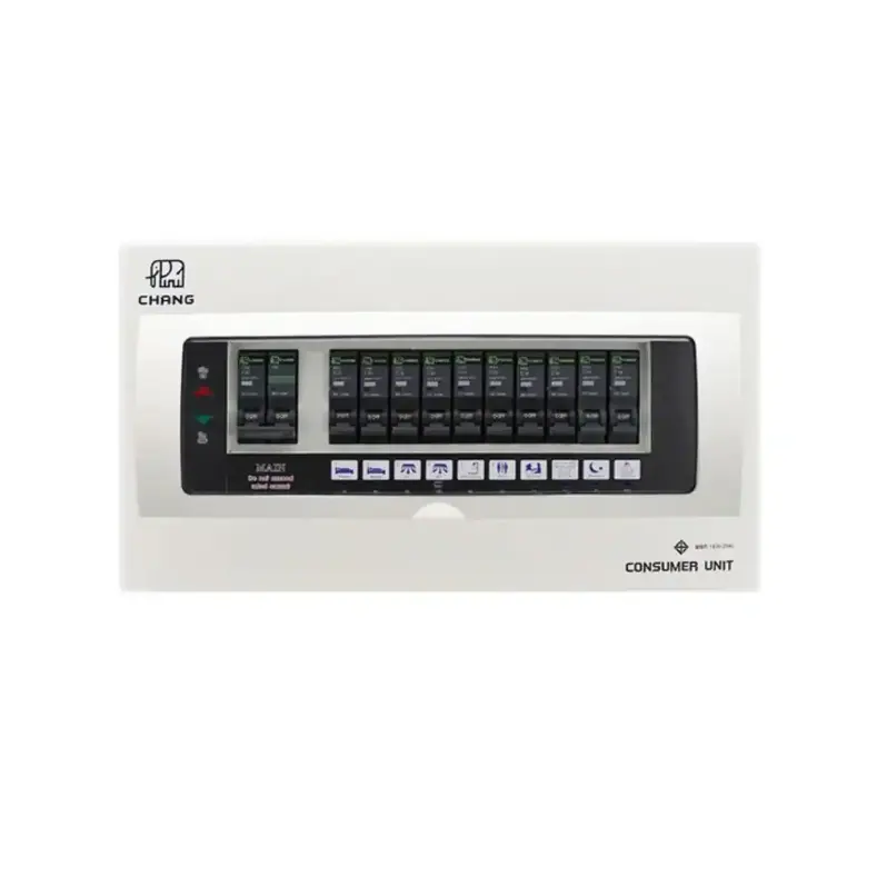 ตู้คอนซูเมอร์2เฟส A-10 10ช่อง พร้อมเมน 63A ตราช้าง