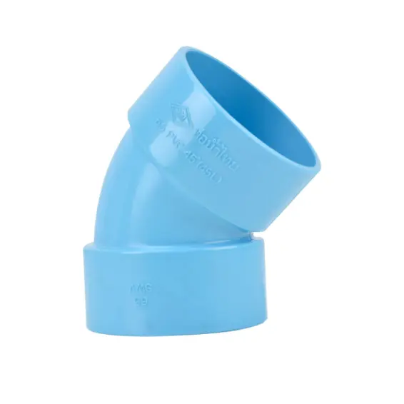 ข้องอ 45 องศา PVC 8 นิ้ว (บาง) ท่อน้ำไทย